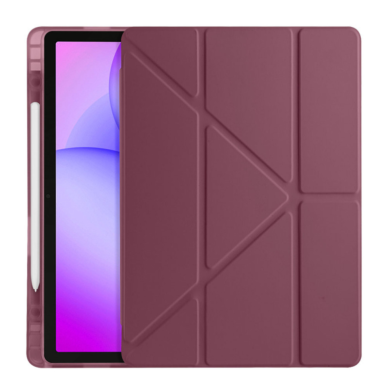 Galaxy Tab A11 Plus Kılıf Zore Tri Folding Kalem Bölmeli Standlı Kılıf - 69