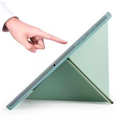 Galaxy Tab A7 10.4 T500 2020 Kılıf Zore Tri Folding Kalem Bölmeli Standlı Kılıf - 5