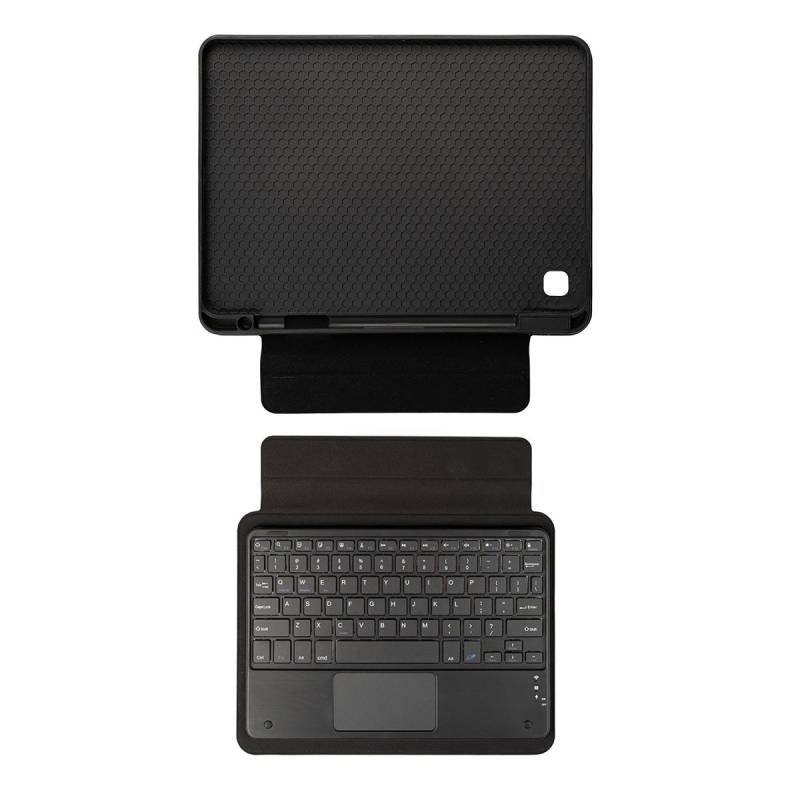 Galaxy Tab A7 Lite T225 Zore Border Keyboard Bluetooh Bağlantılı Standlı Klavyeli Tablet Kılıfı