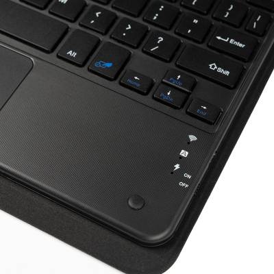 Galaxy Tab A7 Lite T225 Zore Border Keyboard Bluetooh Bağlantılı Standlı Klavyeli Tablet Kılıfı - Thumbnail