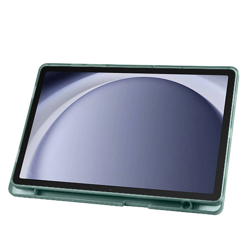 Galaxy Tab A9 Case Pen Compartment Zore Tri Folding Stand Case - 51
