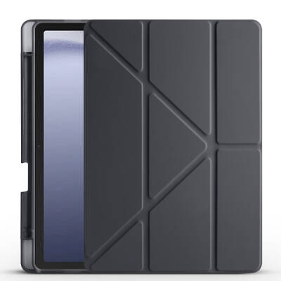 Galaxy Tab A9 Case Pen Compartment Zore Tri Folding Stand Case - 60