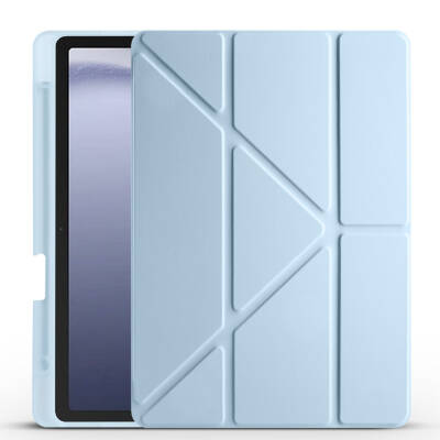 Galaxy Tab A9 Case Pen Compartment Zore Tri Folding Stand Case - 59
