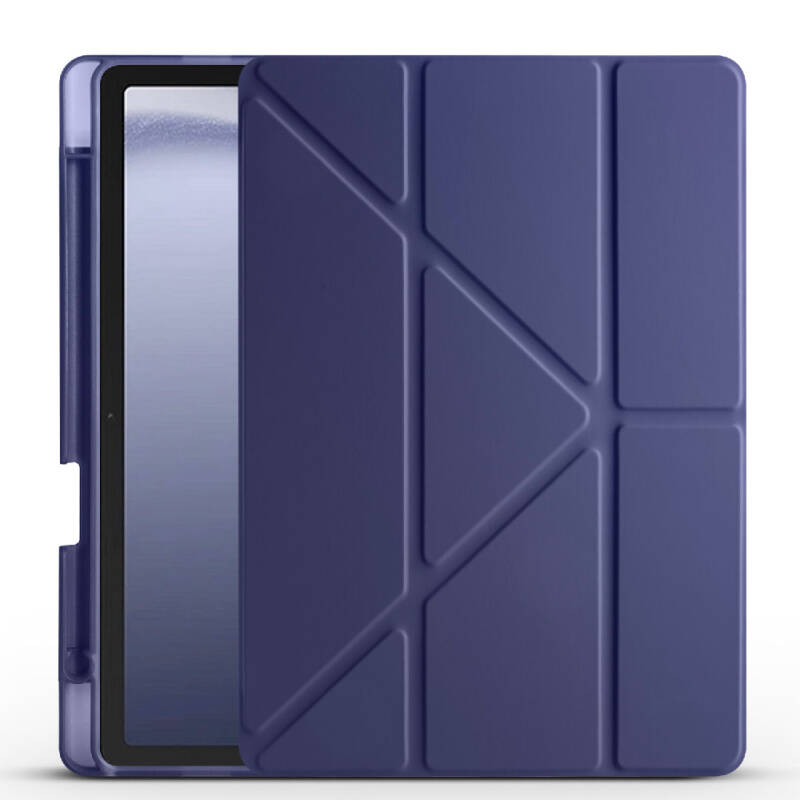 Galaxy Tab A9 Case Pen Compartment Zore Tri Folding Stand Case - 58