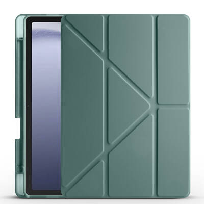 Galaxy Tab A9 Case Pen Compartment Zore Tri Folding Stand Case - 57