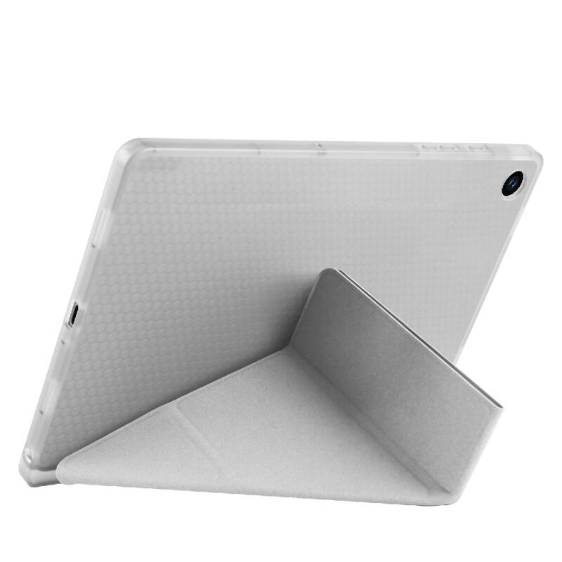 Galaxy Tab A9 Case Pen Compartment Zore Tri Folding Stand Case - 44