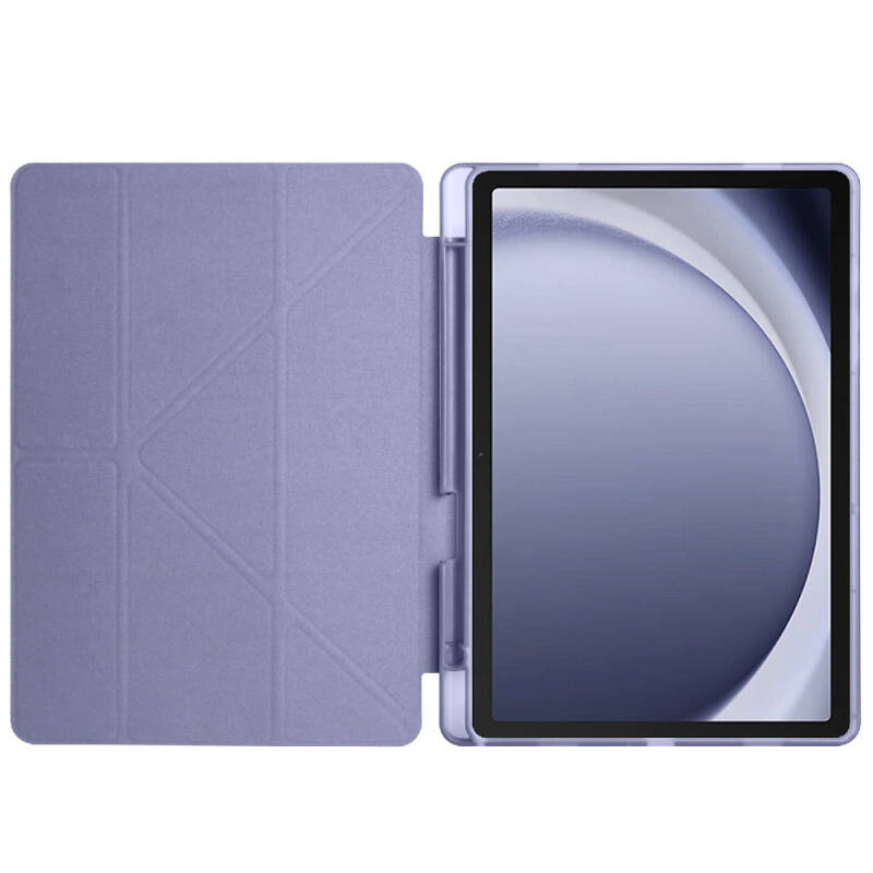 Galaxy Tab A9 Case Pen Compartment Zore Tri Folding Stand Case - 26