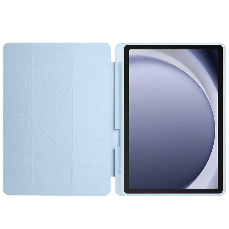 Galaxy Tab A9 Case Pen Compartment Zore Tri Folding Stand Case - 6