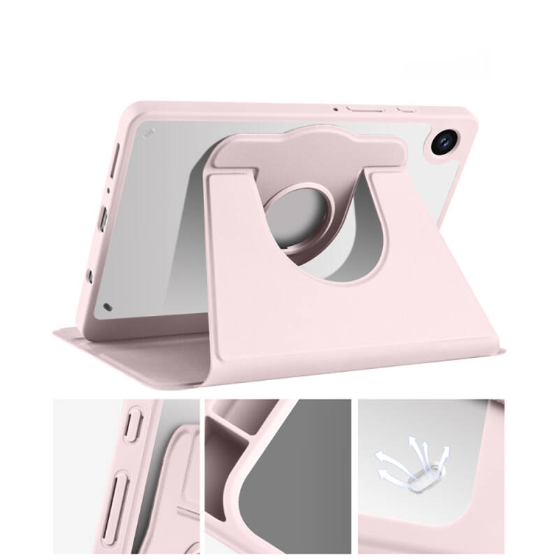 Galaxy Tab A9 Case Zore Thermal Pen Case with Rotatable Stand - 33