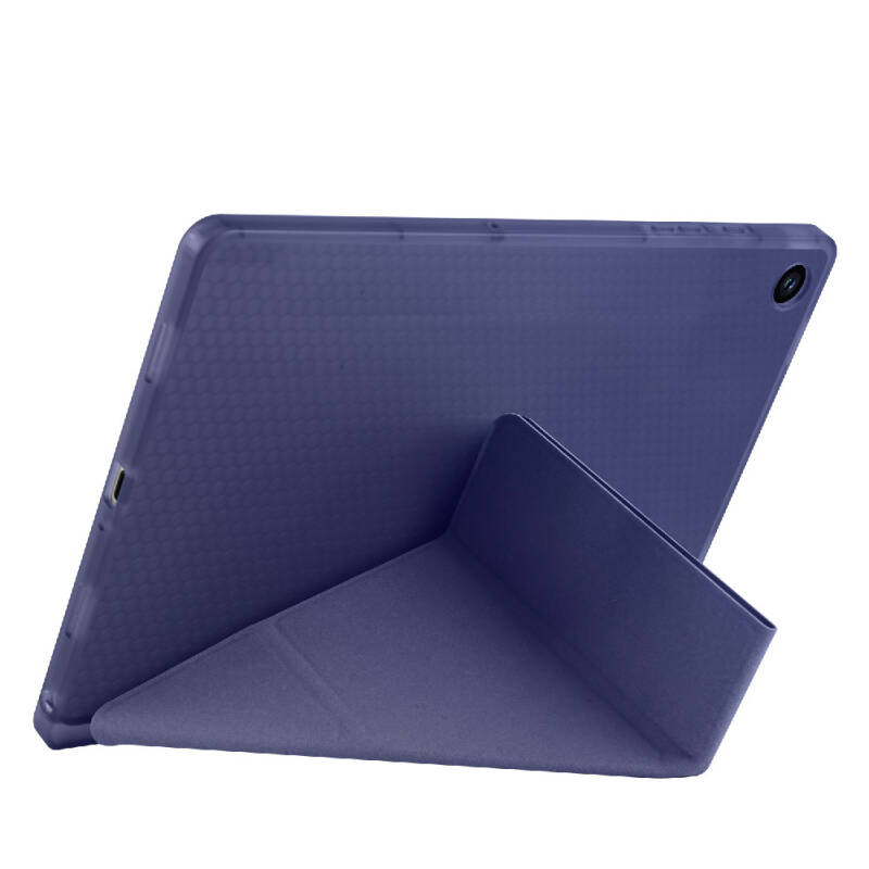 Galaxy Tab A9 Plus Case Pen Compartment Zore Tri Folding Stand Case - 43