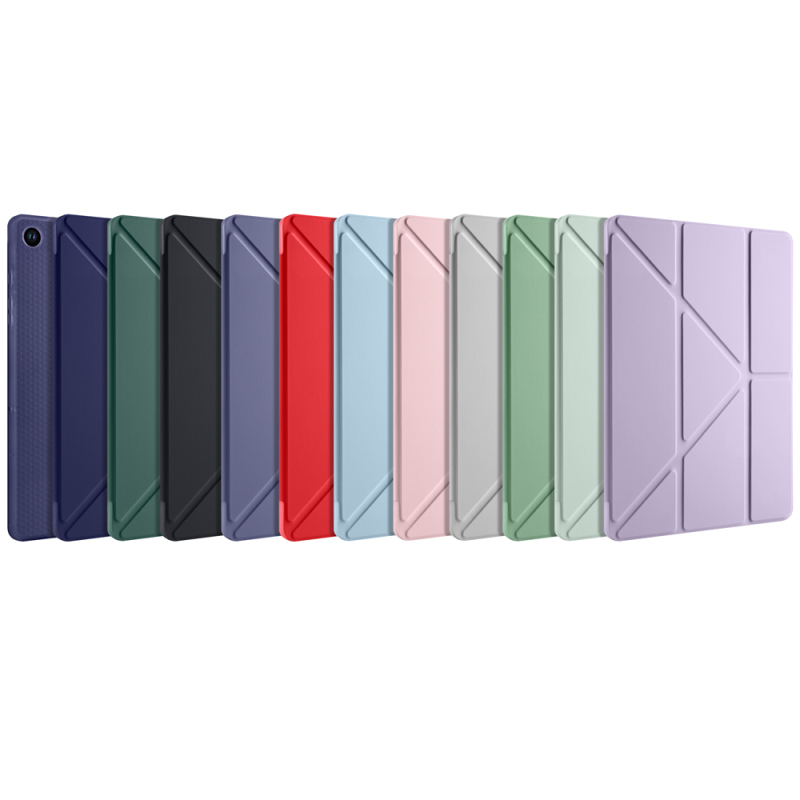 Galaxy Tab A9 Plus Kılıf Zore Tri Folding Kalem Bölmeli Standlı Kılıf - 15