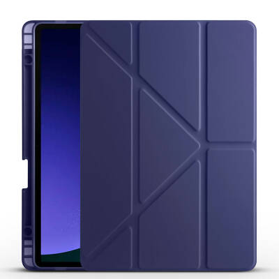 Galaxy Tab S10 FE Case Zore Tri Folding Stand Case with Pen Compartment - 30