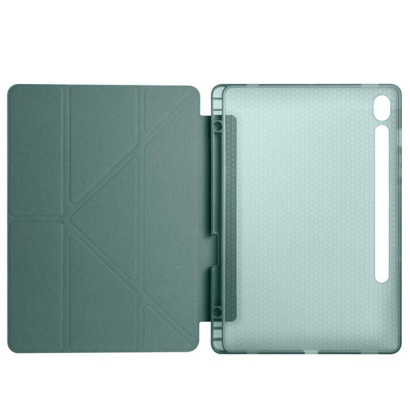 Galaxy Tab S10 FE Kılıf Zore Tri Folding Kalem Bölmeli Standlı Kılıf - 26