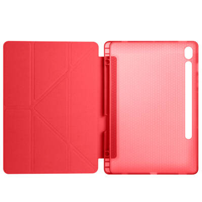 Galaxy Tab S10 FE Kılıf Zore Tri Folding Kalem Bölmeli Standlı Kılıf - 47