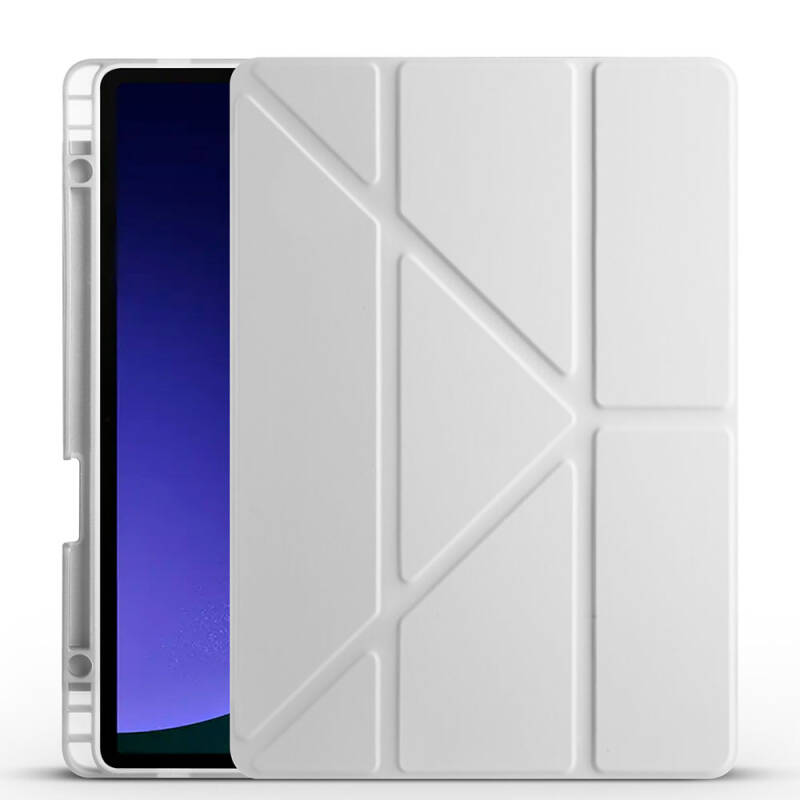 Galaxy Tab S10 FE Kılıf Zore Tri Folding Kalem Bölmeli Standlı Kılıf - 17