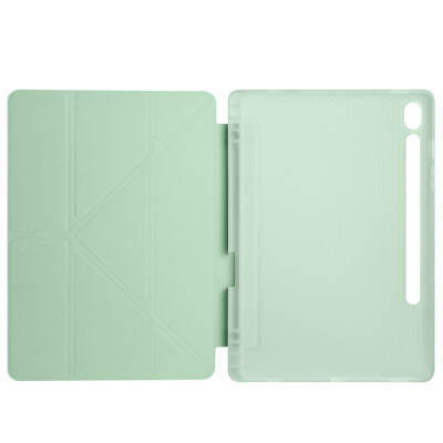 Galaxy Tab S10 FE Kılıf Zore Tri Folding Kalem Bölmeli Standlı Kılıf - 10