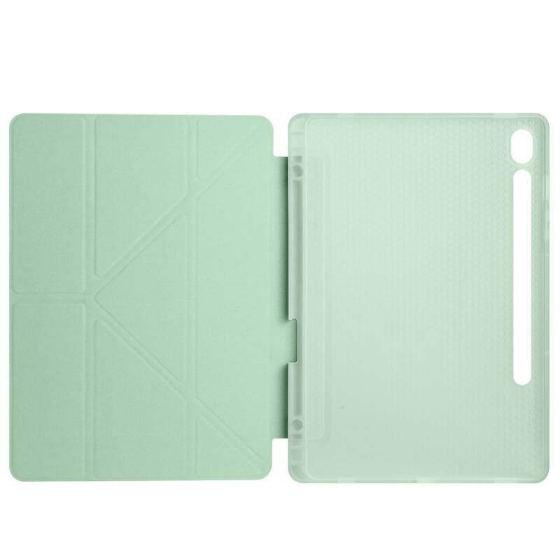 Galaxy Tab S10 FE Kılıf Zore Tri Folding Kalem Bölmeli Standlı Kılıf - 10