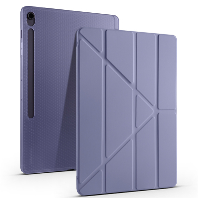 Galaxy Tab S10 FE Plus Kılıf Zore Tri Folding Kalem Bölmeli Standlı Kılıf - 8