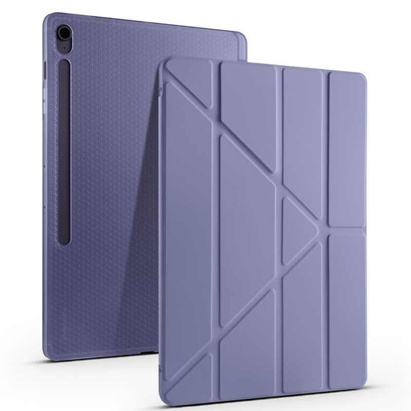 Galaxy Tab S10 FE Plus Kılıf Zore Tri Folding Kalem Bölmeli Standlı Kılıf - 8