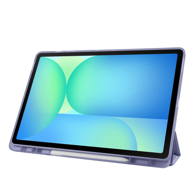 Galaxy Tab S10 FE Plus Kılıf Zore Tri Folding Kalem Bölmeli Standlı Kılıf - 49