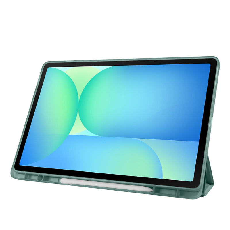 Galaxy Tab S10 FE Plus Kılıf Zore Tri Folding Kalem Bölmeli Standlı Kılıf - 47