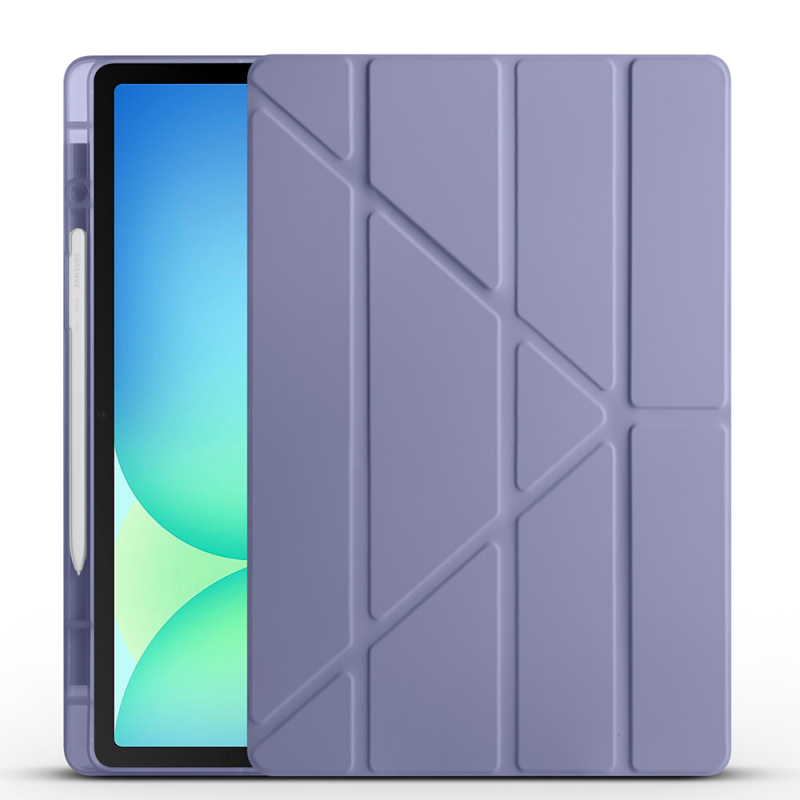 Galaxy Tab S10 FE Plus Kılıf Zore Tri Folding Kalem Bölmeli Standlı Kılıf - 15