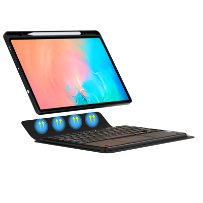Galaxy Tab S10 FE Zore Border Keyboard Bluetooh Bağlantılı Standlı Klavyeli Tablet Kılıfı - 4