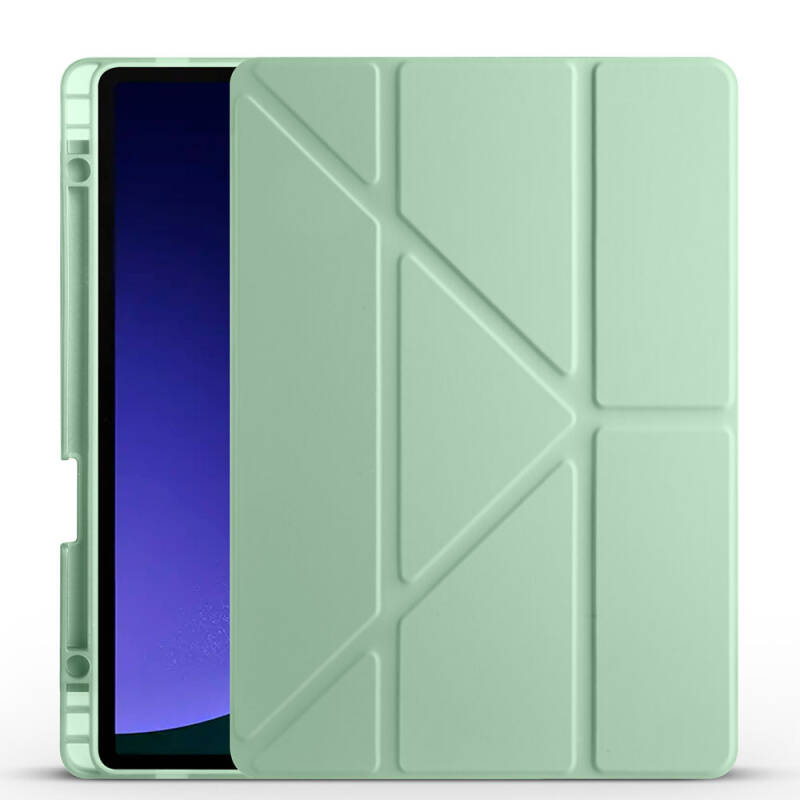 Galaxy Tab S10 Lite Kılıf Zore Tri Folding Kalem Bölmeli Standlı Kılıf - 2