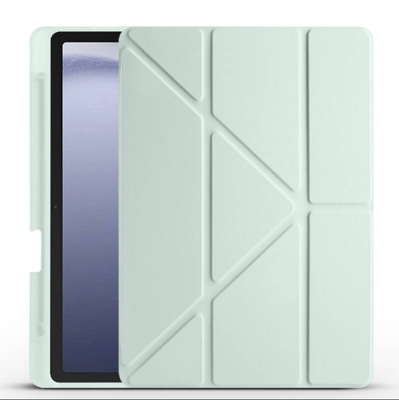 Galaxy Tab S10 Lite Kılıf Zore Tri Folding Kalem Bölmeli Standlı Kılıf - 10