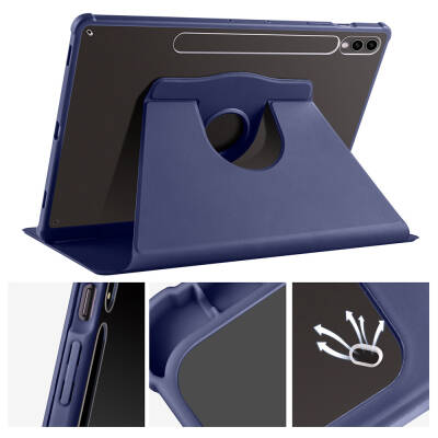 Galaxy Tab S10 Plus Case Zore Thermal Pen Case Rotatable Stand - 39