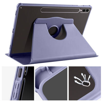 Galaxy Tab S10 Plus Case Zore Thermal Pen Case Rotatable Stand - 52