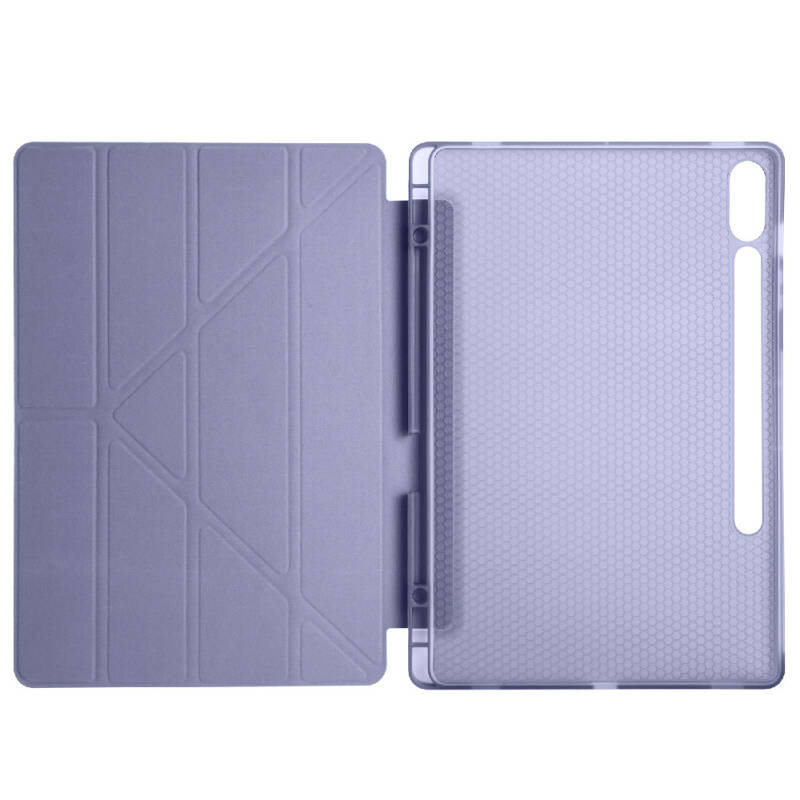 Galaxy Tab S10 Plus Case Zore Tri Folding Stand Case Pen Compartment - 38