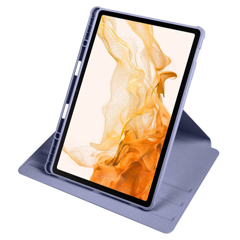 Galaxy Tab S10 Plus Kılıf Zore Termik Kalem Bölmeli Dönebilen Standlı Kılıf - 37