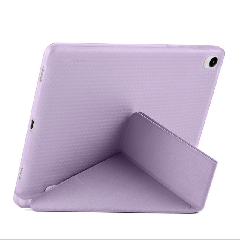 Galaxy Tab S11 Case Zore Tri Folding Stand Case with Pen Compartment - 46