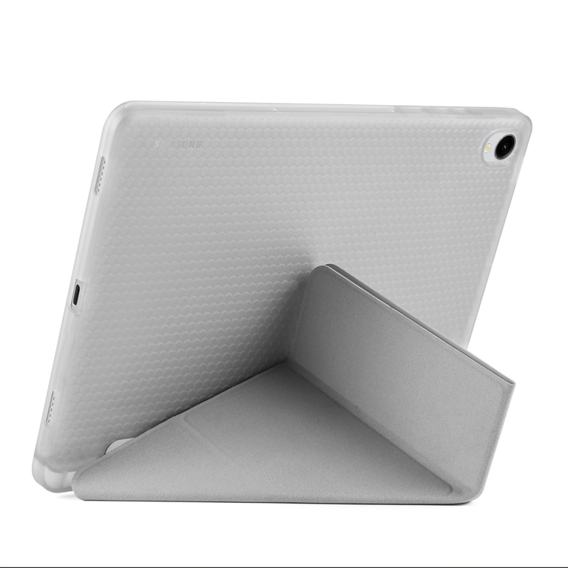 Galaxy Tab S11 Case Zore Tri Folding Stand Case with Pen Compartment - 44