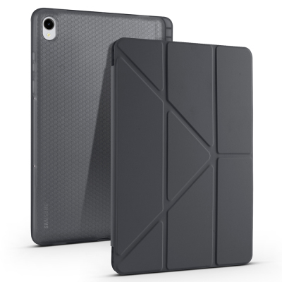 Galaxy Tab S11 Case Zore Tri Folding Stand Case with Pen Compartment - 8