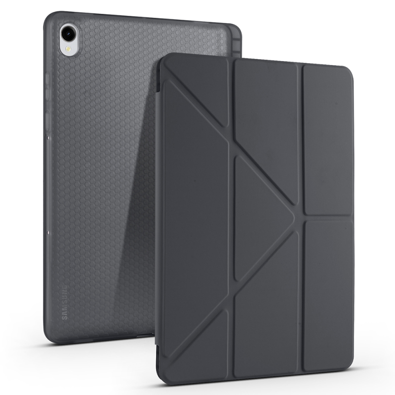 Galaxy Tab S11 Case Zore Tri Folding Stand Case with Pen Compartment - 8