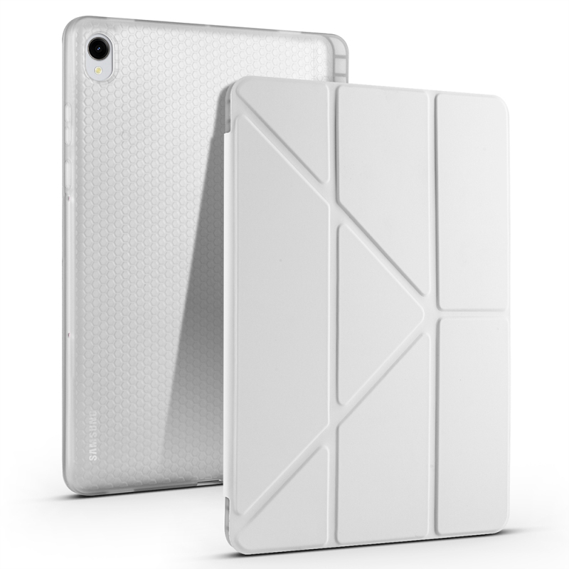 Galaxy Tab S11 Kılıf Zore Tri Folding Kalem Bölmeli Standlı Kılıf - 9