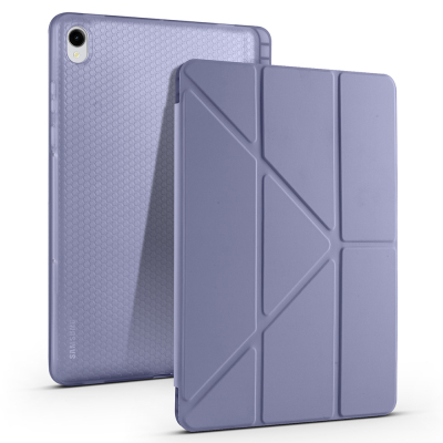 Galaxy Tab S11 Kılıf Zore Tri Folding Kalem Bölmeli Standlı Kılıf - 4