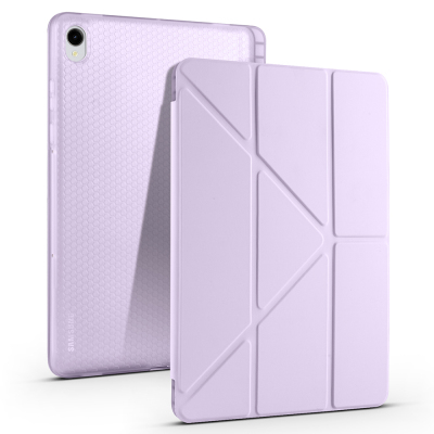 Galaxy Tab S11 Kılıf Zore Tri Folding Kalem Bölmeli Standlı Kılıf - 2