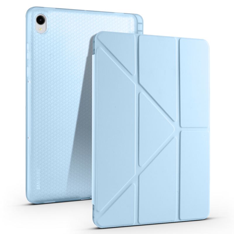 Galaxy Tab S11 Kılıf Zore Tri Folding Kalem Bölmeli Standlı Kılıf - 7