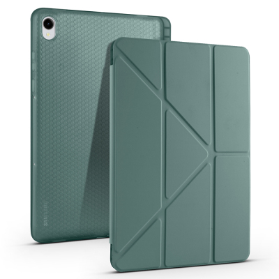 Galaxy Tab S11 Kılıf Zore Tri Folding Kalem Bölmeli Standlı Kılıf - 3