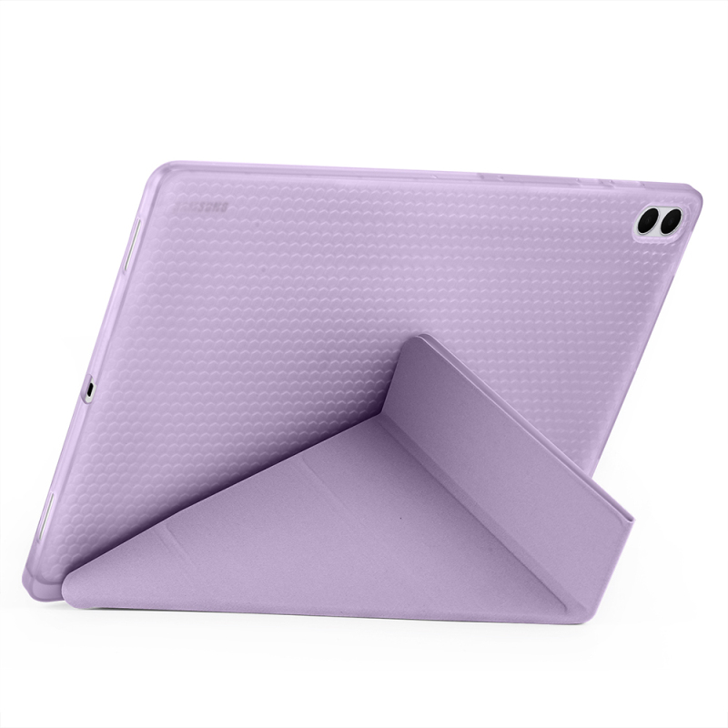 Galaxy Tab S11 Ultra Case Zore Tri Folding Stand Case with Pen Compartment - 15