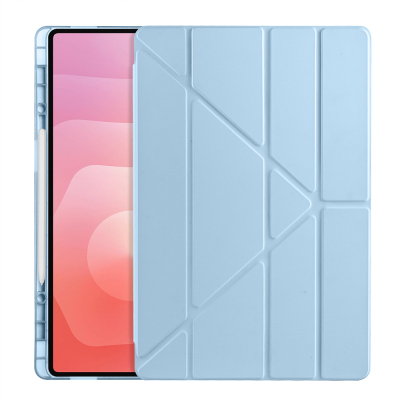 Galaxy Tab S11 Ultra Kılıf Zore Tri Folding Kalem Bölmeli Standlı Kılıf - 34