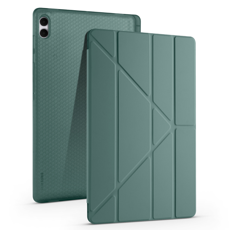 Galaxy Tab S11 Ultra Kılıf Zore Tri Folding Kalem Bölmeli Standlı Kılıf - 5