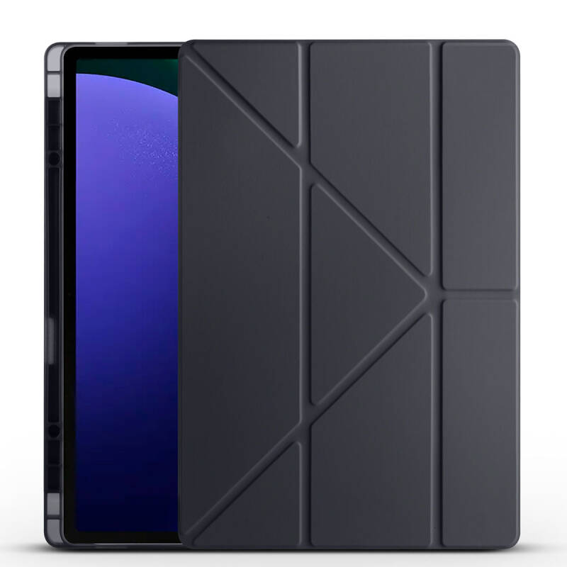 Galaxy Tab S11 Ultra SM-X930 Case Zore Tri Folding Pen Compartment Stand Case - 40