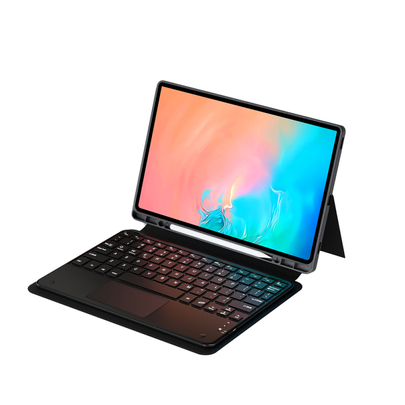 Galaxy Tab S11 Ultra Zore Border Keyboard Bluetooh Bağlantılı Standlı Klavyeli Tablet Kılıfı - 3