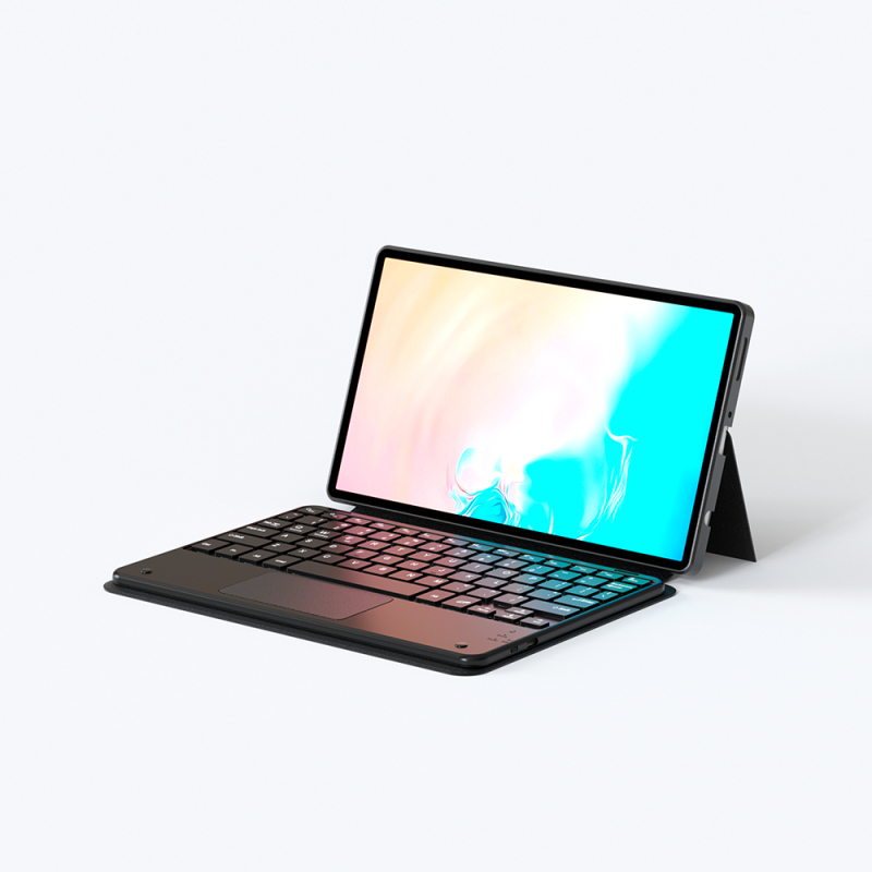 Galaxy Tab S11 Zore Border Keyboard Bluetooh Bağlantılı Standlı Klavyeli Tablet Kılıfı - 5