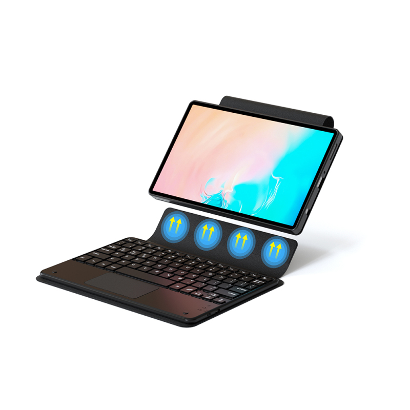 Galaxy Tab S11 Zore Border Keyboard Tablet Case with Bluetooth Connection and Stand - 3
