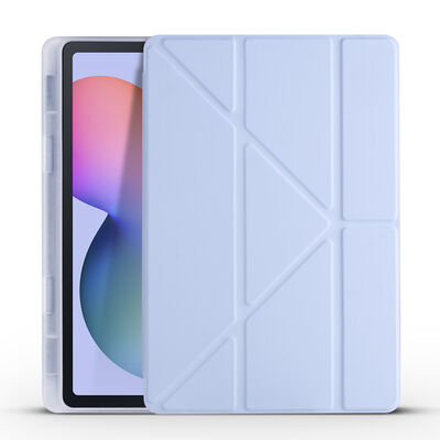 Galaxy Tab S6 Lite P610 Case Zore Tri Folding Smart With Pen Stand Case - 6